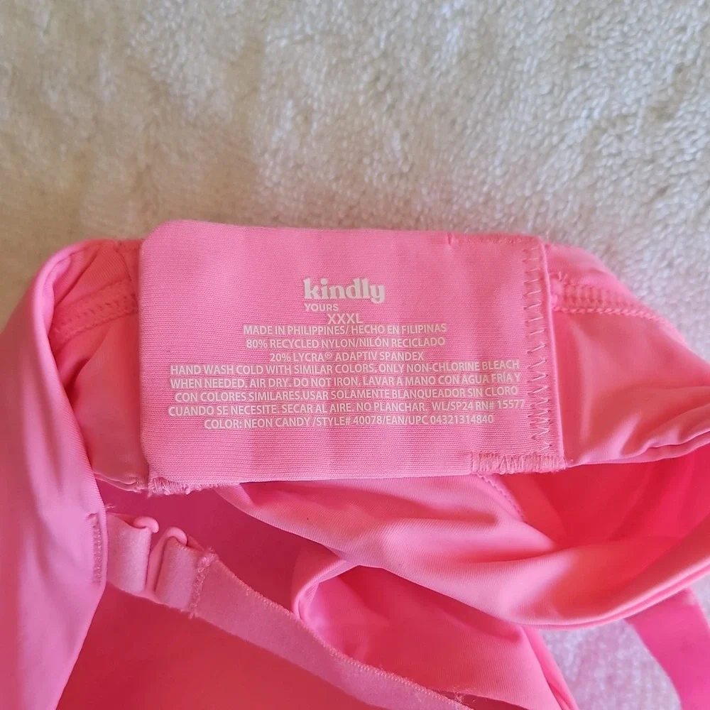 Kindly Yours Neon Candy XXXL Crossover Bralette Adjustable Strap